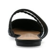 thumbnail image 4 of Journee Womens Olivea Narrow Width Slip On Almond Toe Mules Flats, 4 of 10