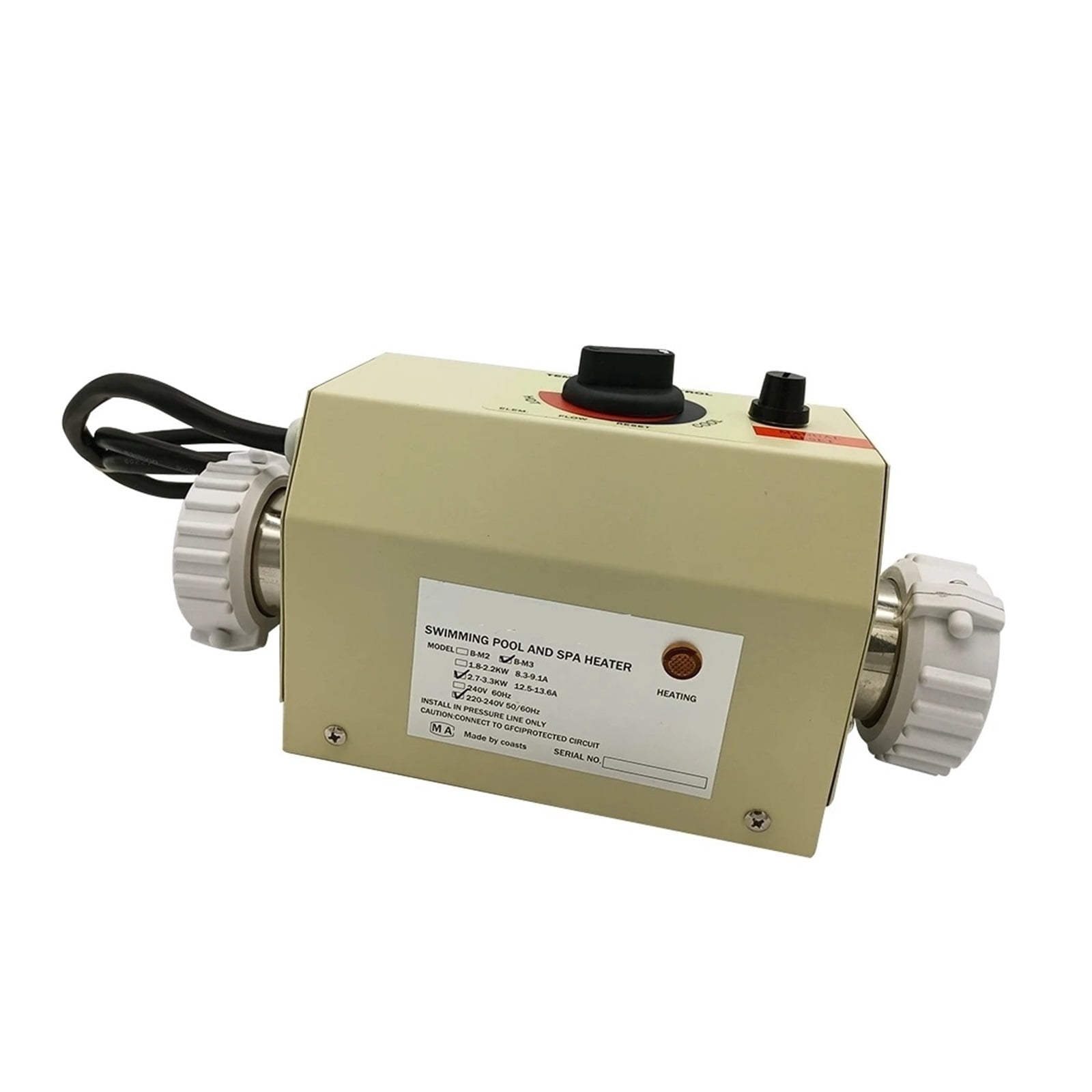 3KW Electric Water Heater Thermostat ,For Swimming Pool Bathtub SPA Bath, For Massage Hot Tub And ,Efficient Heating