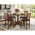 thumbnail image 2 of East West Furniture 5  Pc  pub  Table  set  -  high  Table  and  4  bar  stools  with  backs., 2 of 4
