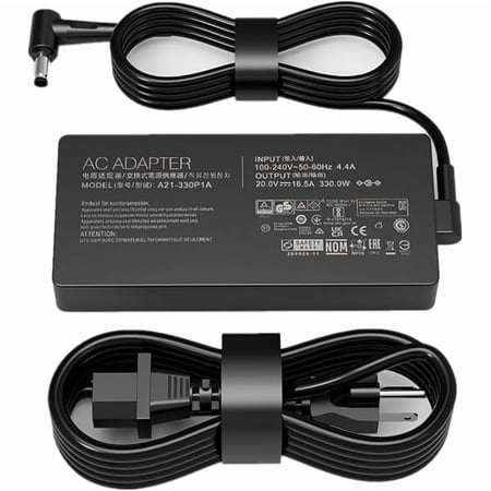 ZC330W 16.5A 20V AC Charger for Asus Rog Zephyrus Duo 16, M16, Strix Scar 16, 17, 17SE, G16, G18, A21-330P1A, A22-330P1A Gaming Laptop Power Supply Adapter