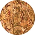 thumbnail image 1 of Ahgly Company Indoor Round Animal Orange Traditional Area Rugs, 4' Round, 1 of 1