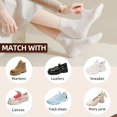thumbnail image 4 of NANAhuang White Socks for Women Crew Soft Cotton Thin Casual Calf Socks 6 Pairs, 4 of 6