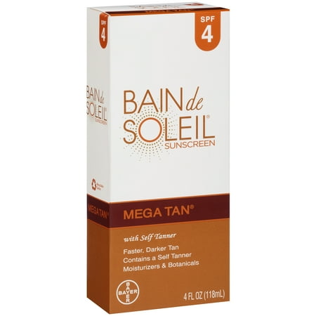 Bain De Soleil Mega Tan SPF 4 with Self Tanner 4oz