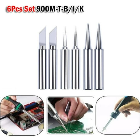 

6Pcs Soldering Iron Tips I+B+K Soldering Tip Soldering Iron Pure Copper For 936
