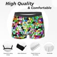 thumbnail image 2 of Men's Boxer Briefs, Colorful Tie Dye Stained Glass Soft Comfy Mens Underwear Boxer Briefs Breathable With Widen Waist, 2 of 7