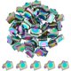 thumbnail image 1 of 50Pcs Ion Plating(IP) 304 Stainless Steel Ribbon Crimp Ends Rainbow Color 9.5x10.5mm Hole: 1.5x3mm, 1 of 6