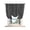 Black, Onyx, Gray, variant on Light Grey Striped Tie Up Curtains for Small Windows,Adjustable Rod Pocket Valance 45 Inch Short, Farmhouse Stripes Modern Vintage Window Treatment Balloon Roman Blind Shade, 34" x 45"