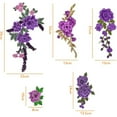 thumbnail image 3 of 10pcs(5 Pairs) Sew On Embroidered Flower Patches Purple Flower Embroidery Appliques Clothing Accessories for DIY Jeans Dress Hat Bag Clothes Sewing Crafts, 5 Styles, 3 of 7