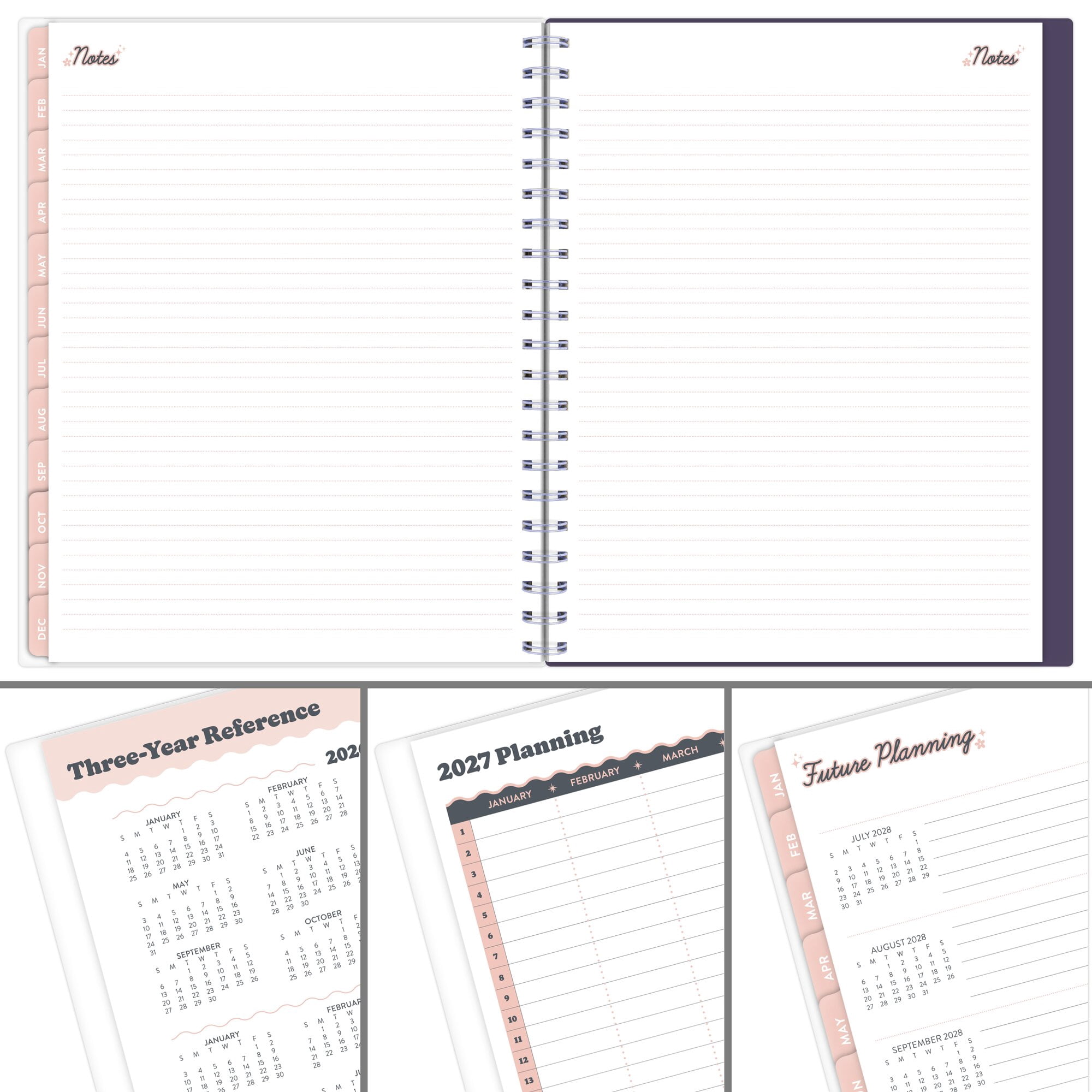 CatCoq for Mead 2027 Weekly Monthly Planner Retro Flower Large 8 12 x 11 -