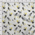 thumbnail image 4 of oneOone Polyester Lycra White & Yellow Fabric Rooster Cock Sewing Craft Projects Fabric Prints By Yard 56 Inch Wide, 4 of 4