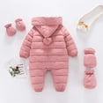 thumbnail image 4 of Toddler Pajamas Girls Boys Toddler Baby Boys Girls Color Plush Cute Winter Thick Keep Warm Jumpsuit Romper Pjs for Kids, 4 of 8