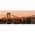 thumbnail image 2 of Bertrande, Arnaud 24x12 Black Ornate Wood Framed with Double Matting Museum Art Print Titled - Pont de Manhattan, 2 of 4