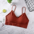 thumbnail image 2 of PEASKJP Sports Bras Yoga Tops for Women Wireless Bra, Orange One Size, 2 of 3