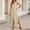 Beige, variant on Hduncf Linen Dress Womens V Neck Button Down Sleeveless Shirt Dress Fashion Summer Casual Side Slit Maxi Tank Dresses with Pockets Yellow M