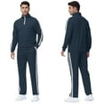 thumbnail image 4 of Tyhengta Men's Tracksuits Athletic 2 Piece Set 1/4 Zipper Casual Jogging Suit Gym Sportswear Navy Blue L, 4 of 8