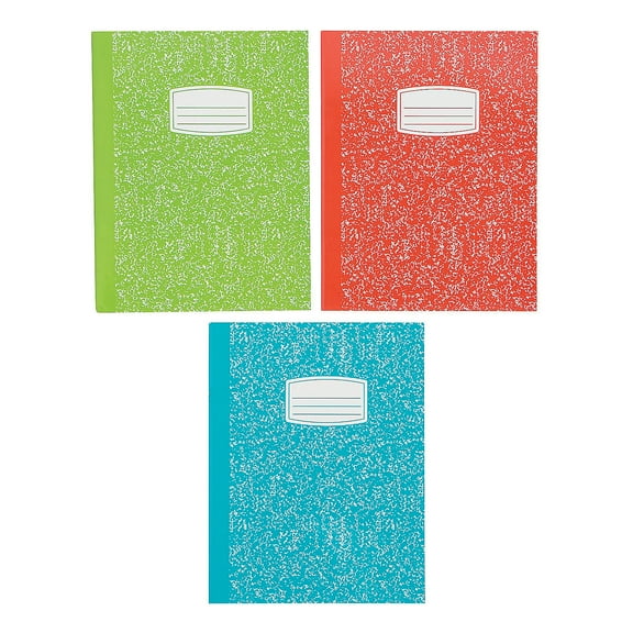 Composition Wide Rule Journals, Stationery, Party Supplies, 12 Pieces