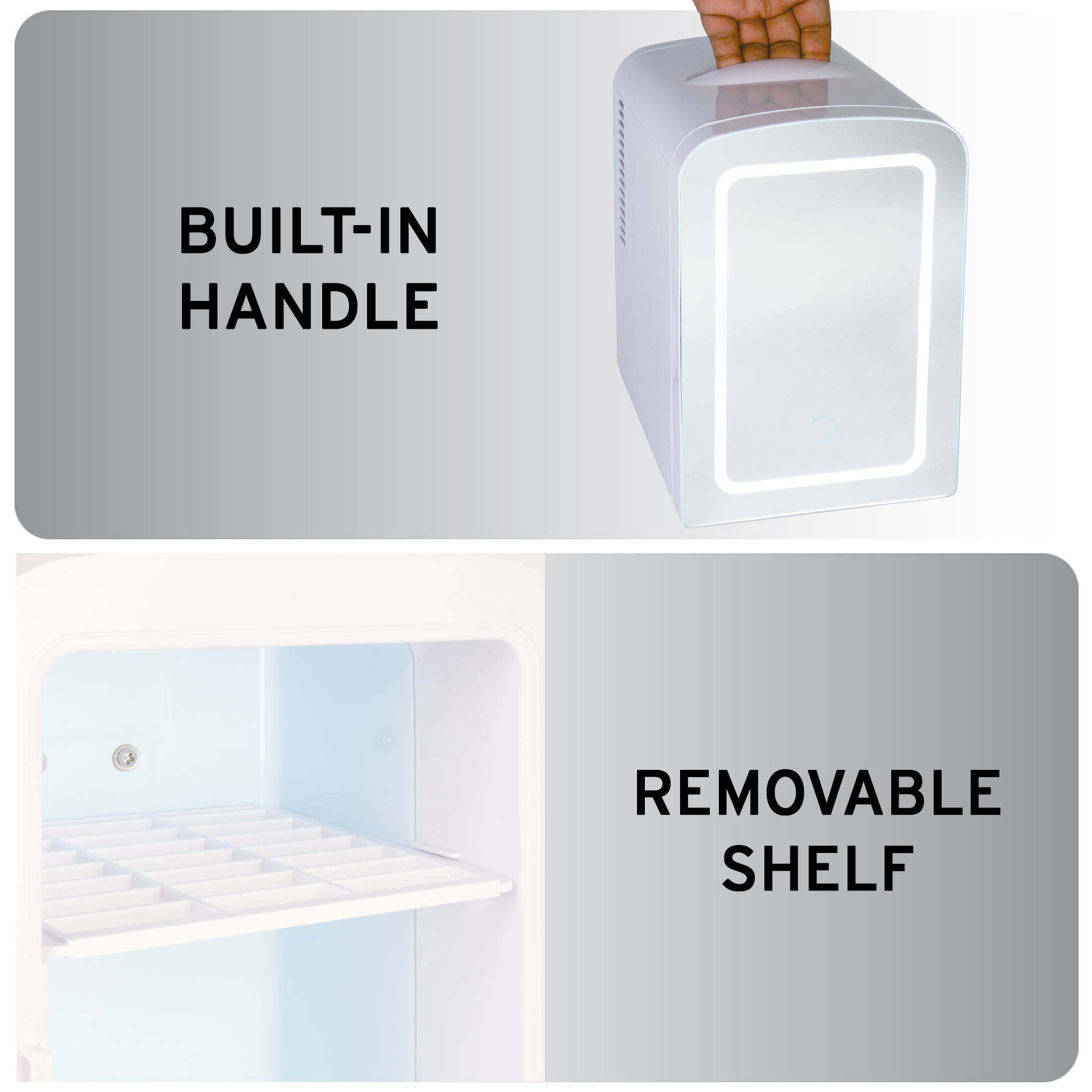 Koolatron Mirrored LED Mini Cooler/Mini Fridge for Cosmetics, Beverages, Food, or Medicines (4 Liters/4.2 Quarts) - image 5 of 12