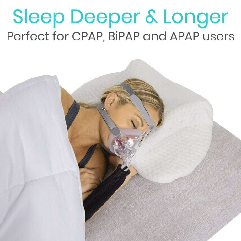 Side Sleeping CPAP Pillow with Memory Foam, Contoured Design Side Sleeping CPAP Pillow with Memory Foam, Contoured Design
