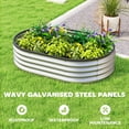 thumbnail image 4 of Outsunny 4 x 3 x 1 ft Galvanized Raised Garden Bed, Silver, 4 of 10