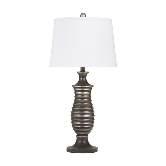 Ashley Furniture Rory Metal Table Lamp in Antique Silver (Set of 2)