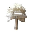 thumbnail image 3 of balikha Bride Bouquet Artificial Flowers Ornament Decor Wedding Bouquets Tossing Bouquet for Ceremony Festival Anniversary Engagement White, 3 of 9