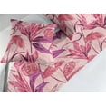 thumbnail image 2 of Tropical Bed Runner Set, Vintage Dreamy Inspirations Exotic Leaves Pattern Romantic Artwork, Decorative Bedding Scarf & 2 Pillow Shams for Hotels Homes, Queen, Dark Magenta and Hot Pink, by Ambesonne, 2 of 3