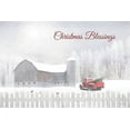 thumbnail image 2 of Deiter, Lori 24x17 Black Ornate Wood Framed with Double Matting Museum Art Print Titled - Christmas Blessings with Truck, 2 of 4