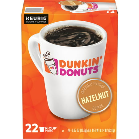Dunkin' Donuts Hazelnut K-Cup Coffee Pods, 22 Count For Keurig and K-Cup Compatible