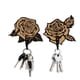 thumbnail image 1 of 2 juegos de llaveros con diseño de rosas, ganchos de madera para pared, organizador de llaves, decoración de rosas, colgador de madera para habitación., 1 of 7