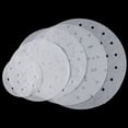 thumbnail image 3 of Lefu 100 Pcs Rond Jetable Papier Perforé Bambou Doublures en Papier pour Cuiseur Vapeur Friteuse à Air Chaud, 3 of 7
