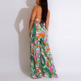thumbnail image 4 of Wyzesi Jumpsuit Shorts V Neck Women'S Printed Neck Jumpsuit with Backless Design, 4 of 5