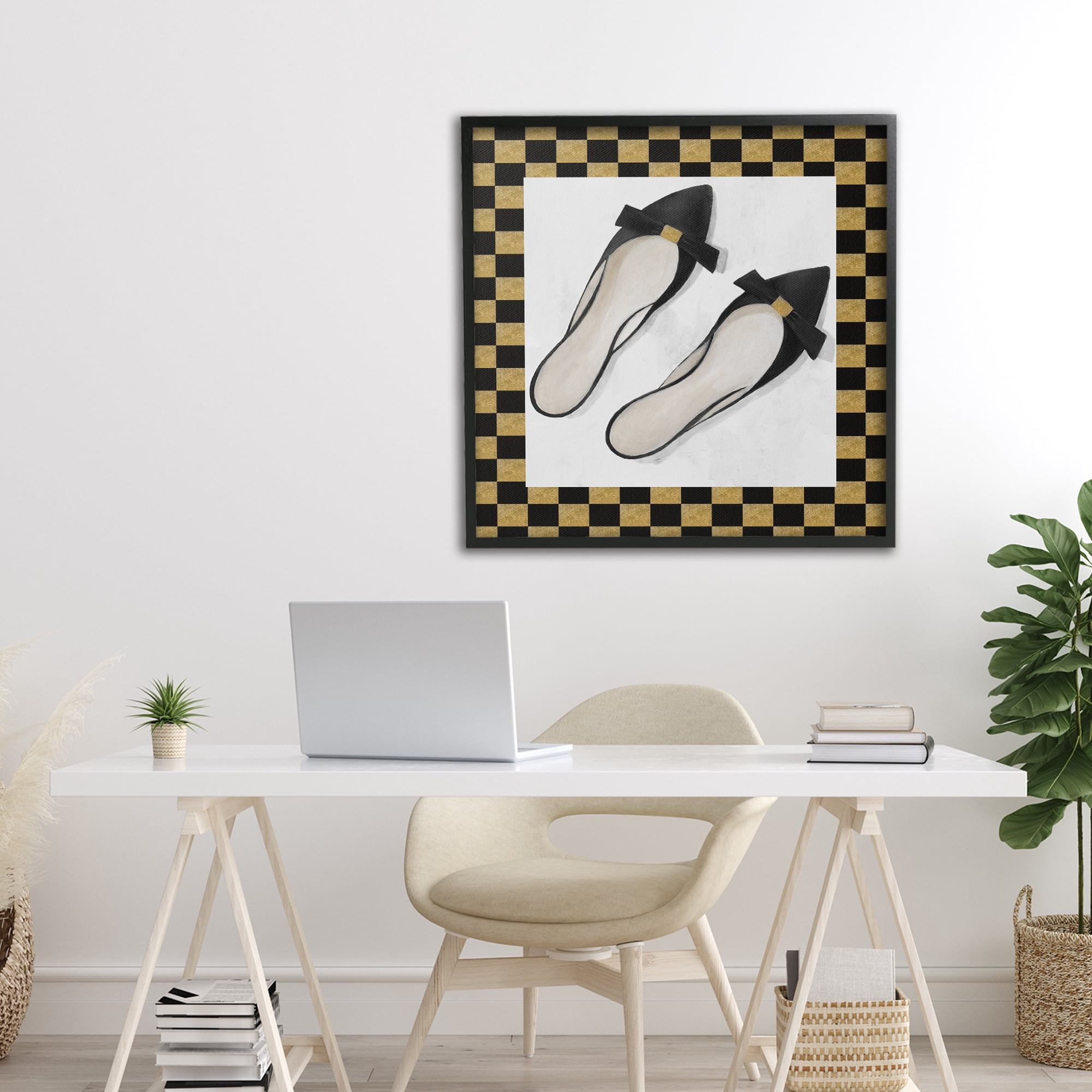 Stupell Industries Sleek Black Sliders Black Framed Giclee Art, design by Lorenzo Collective
