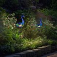 thumbnail image 3 of Pavo Real Solar Jardín Estaca Metal Pavo Real Jardín (luz Amarilla), 3 of 9