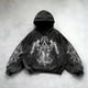 thumbnail image 1 of MHFRRA Sudadera con Capucha para Hombre, Unisex, Informal, con Estampado Elegante, Cómoda y Urbana Negro, 1 of 3