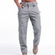 thumbnail image 4 of Pantalones largos para hombre, de color liso, multibolsillos, lavados, para exteriores, informales, de algodón puro., 4 of 4