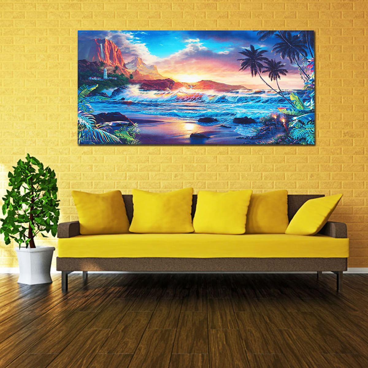 12"x20"Tropical Beach Pool Scenery HD Print on Canvas Home Decor Room Wall Art