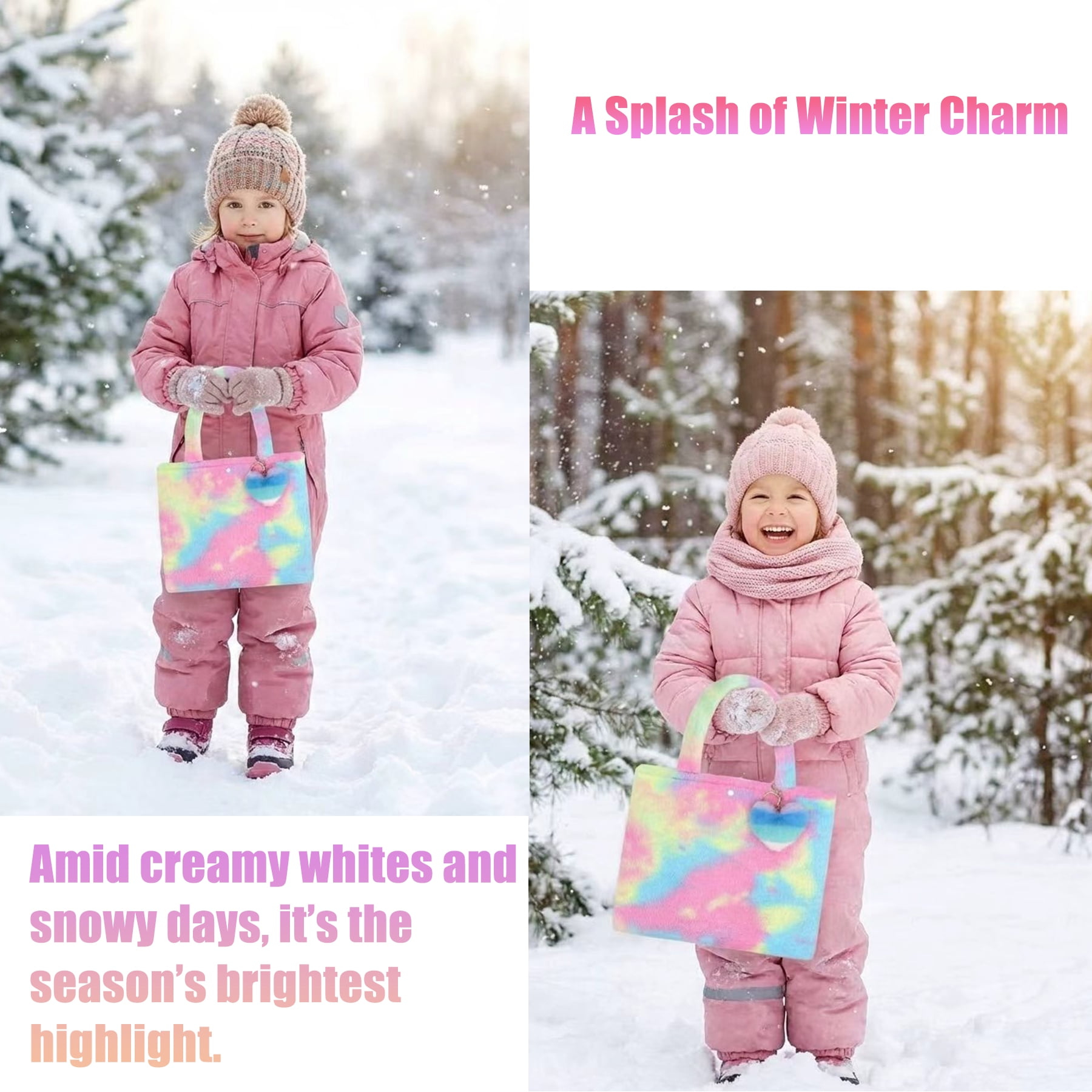 Cute Axolotl Plush Gift Set with 13-inch Axolotl Toy, a Gradient Bag, and a Heart Keychain, Birthday Gifts/Christmas Day for Girls Kids Ages 4-12