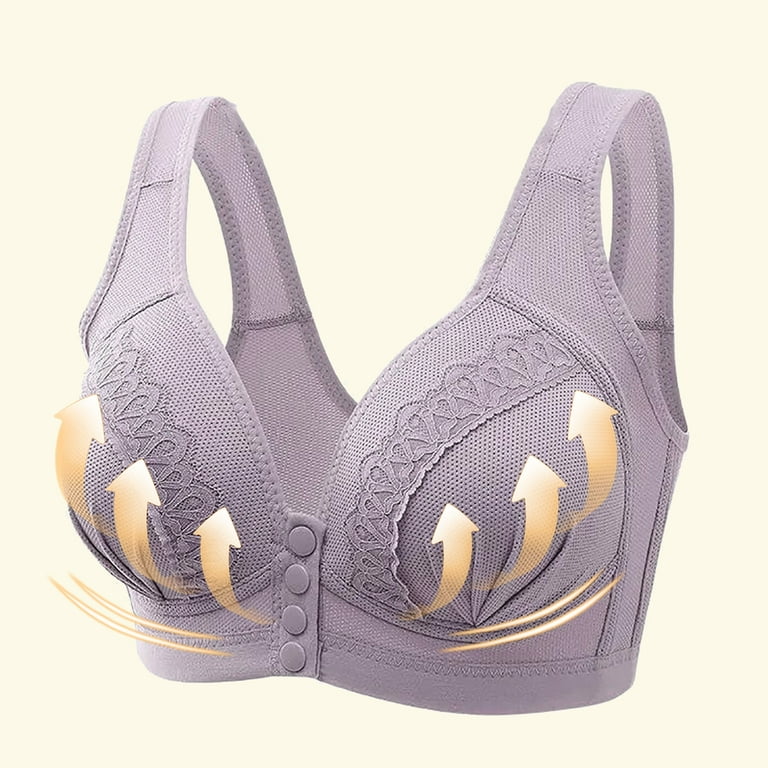 Front Close Bra for Women Push Up Wirefree Bra Seamless Comfort Brassiere