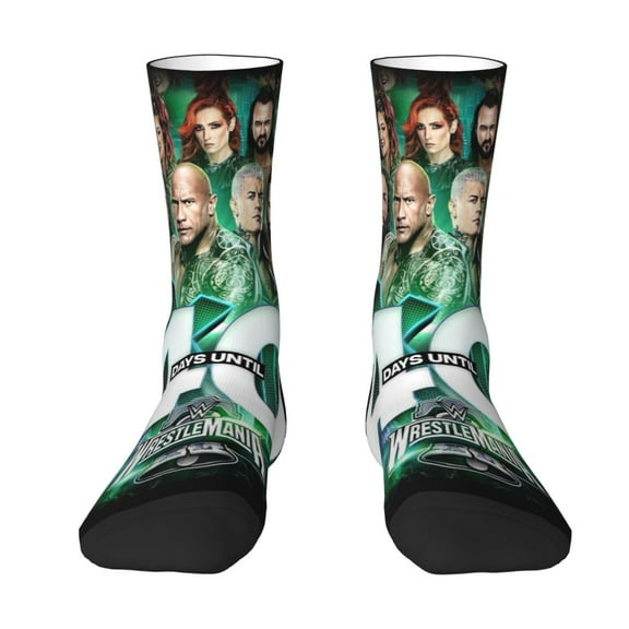 WWE Socks Crew Socks Funny Novelty Long Socks Unisex Dress Socks For Men Women