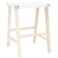 thumbnail image 6 of SAFAVIEH Aariz Rectangle Counter Stool, White/Natural (18.5 in. W x 19 in. D x 26.8 in. H), 6 of 10