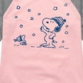 thumbnail image 3 of Peanuts - Snow Snoopy And Woodstock - Toddler & Youth Girls Raglan Graphic T-Shirt, 3 of 6
