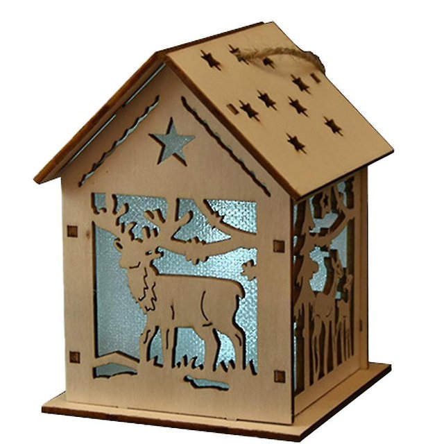 Christmas Lighted House Luminous, For Xmas Desktop Ornament Holiday E Decor
