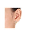 thumbnail image 3 of Gem & Harmony 10K Yellow Gold Love Knot Button Earrings for Women, 3 of 4