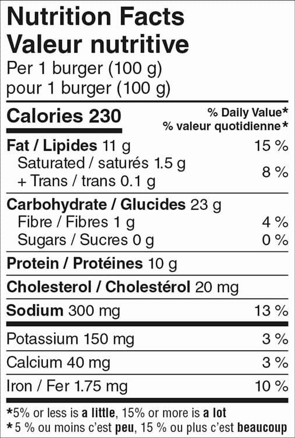 Burgers de poulet Great Value 8 hamburgers, 800 g