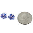 thumbnail image 4 of GlassOfVenice Murano Glass Millefiori Stud Earrings - Round, 4 of 5