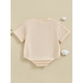 thumbnail image 6 of Baby Boy Short Sleeve Romper Round Neck Letter Print Jumpsuit Infant Toddler Jumpsuit Little Brother Summer Clothes, 6 of 10