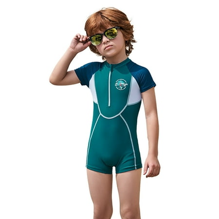 

Toddler Boys Short Sleeve Cartoon Prints Beach Wetsuit Bodysuits Swimsuit Bodysuit
