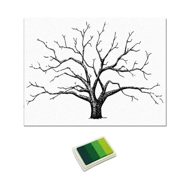 Árbol genealógico boda Gloria Árbol de huellas digitales de boda