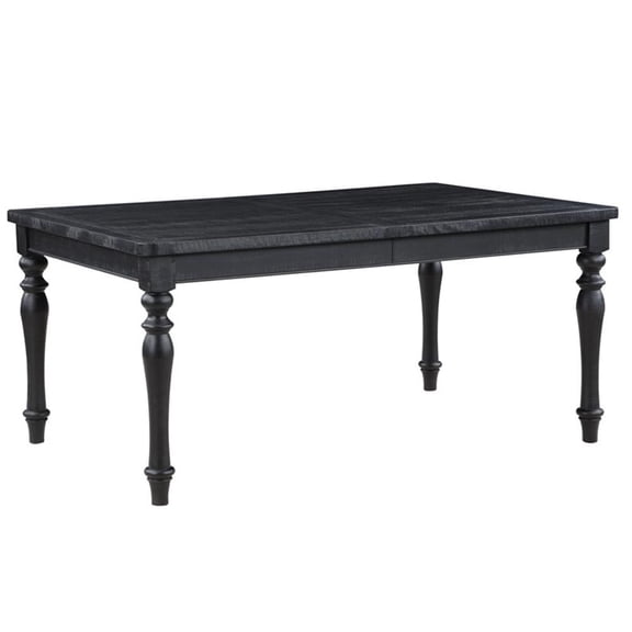 Pemberly Row Engineered Wood Farmhouse / Country 66" Dining Table in Black