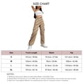 thumbnail image 2 of Pantalones cargo para mujer, cintura alta, bolsillos grandes, pantalones largos informales con banda en el tobillo para uso diario, color caqui L, 2 of 2